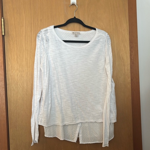 Lila Rose Tops - Lila Rose white layered top Top- size Lg long sleeve